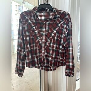 Mango plaid button down